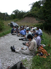 lunchtime in the field