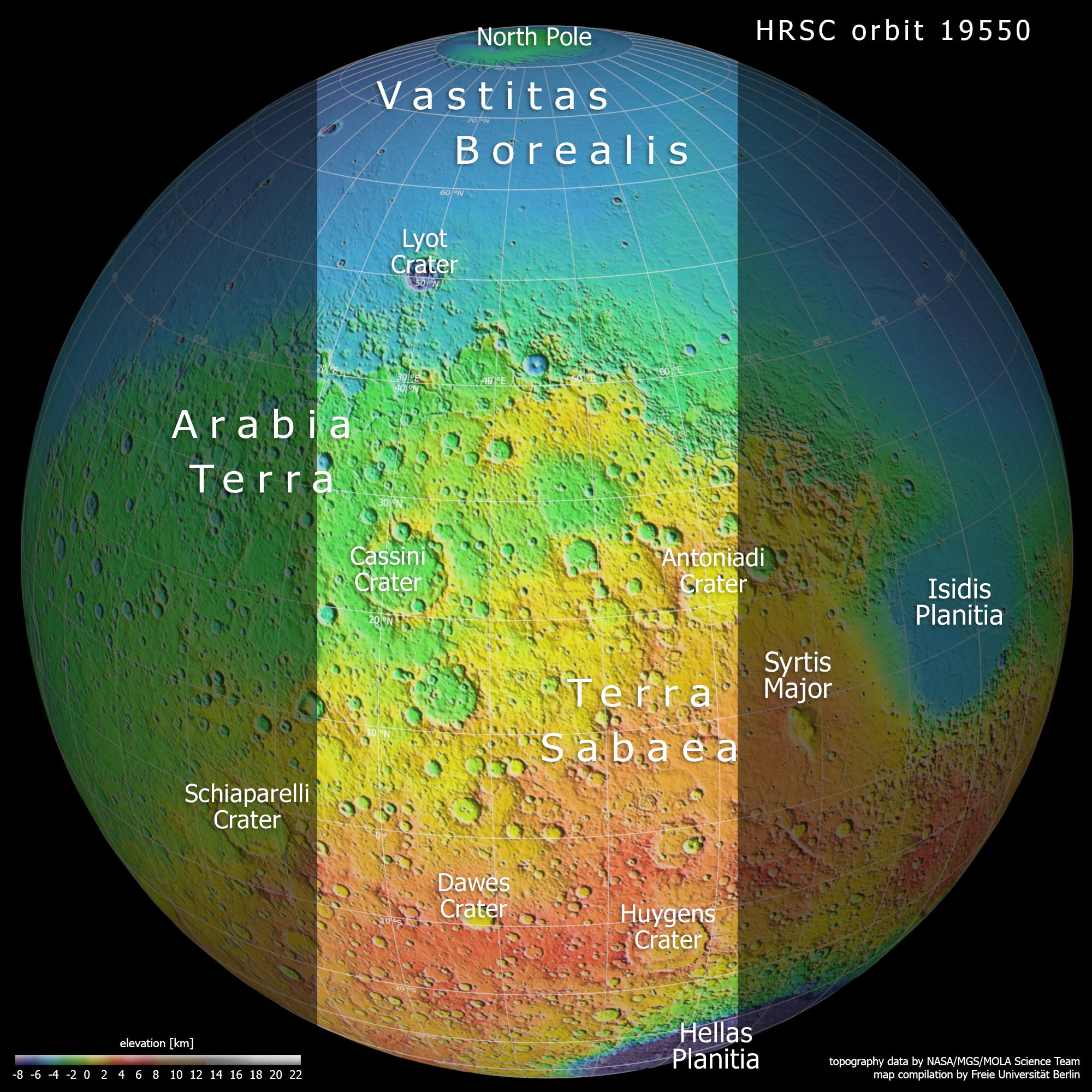 MOLA Mars Map