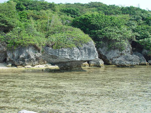 The features of the coast show evidences of changes in the sea level, Xao-Lio-Cho, Taiwan