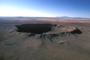 Aerial view of Meteor (or Barringer) Crater, Arizona (USA). 