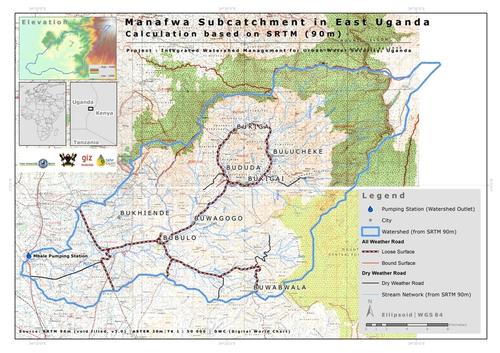 Map of the Manafwa subcatchment