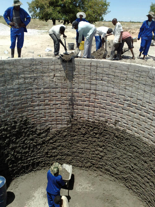Construction of a rainwater harvesting tank