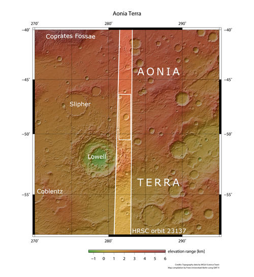 Aonia Terra Übersichtskarte
