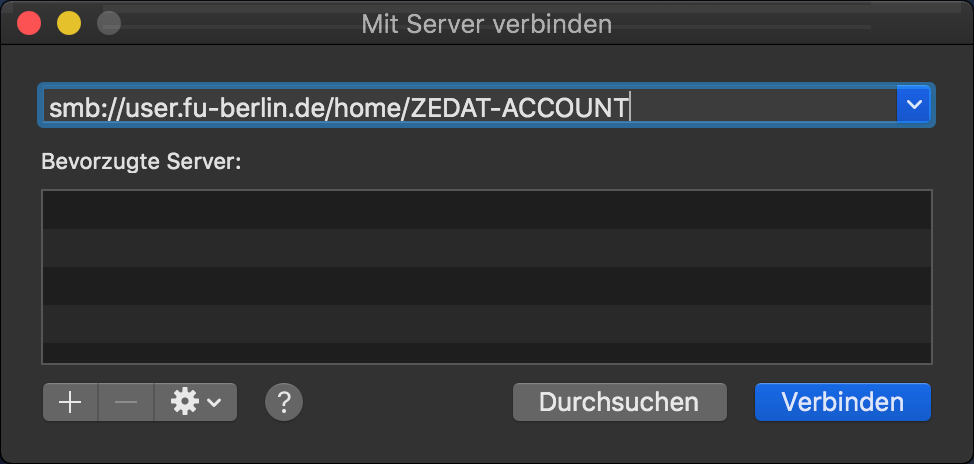 macos mit server verbinden homelaufwerk