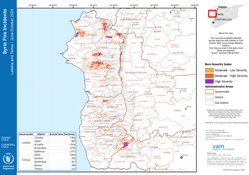 Syria fire incidents