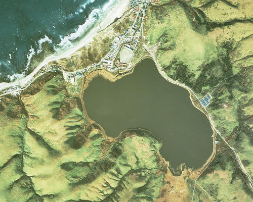 Aerial view of Lake Kushu