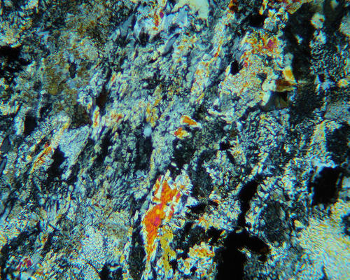 Thin-section of retrograde eclogite