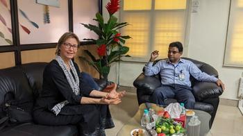 Ms. Susanne Fuerstenberg, Head-FUB New Delhi office with Dr. G. Nagarajan, Director of International Relations, Anna University