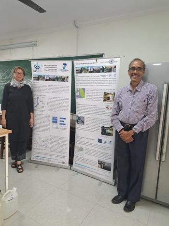 Visit to the Department of Geology.In picture: Ms. Susanne Fuerstenberg and Prof. Elango Lakshmanan