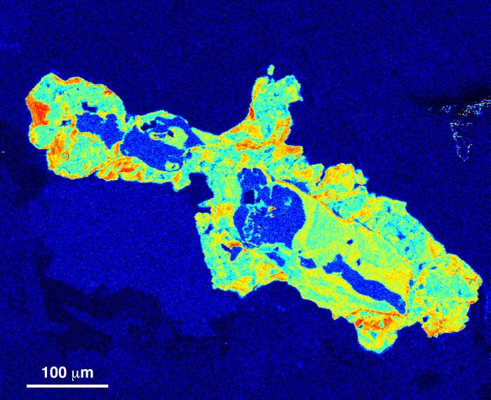 Element distribution map of Co from a sulfide in a metamorphic rock. 