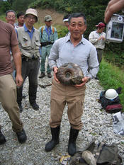 happy ammonite collector Mr Ono