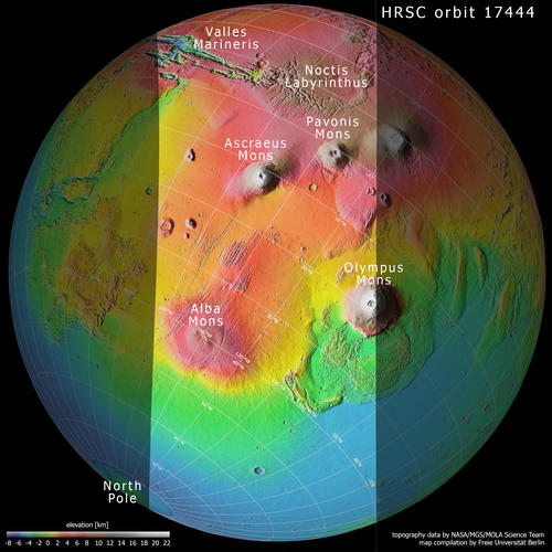 MOLA Mars Map