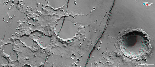 Cerberus Fossae anaglyph