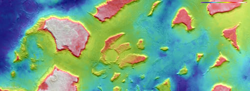 HRSC color-coded terrain model