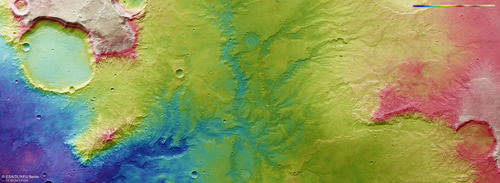 HRSC color-coded terrain model