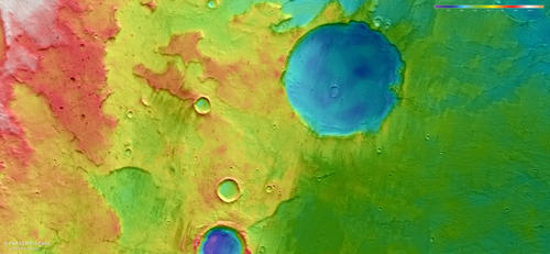 HRSC color-coded terrain model