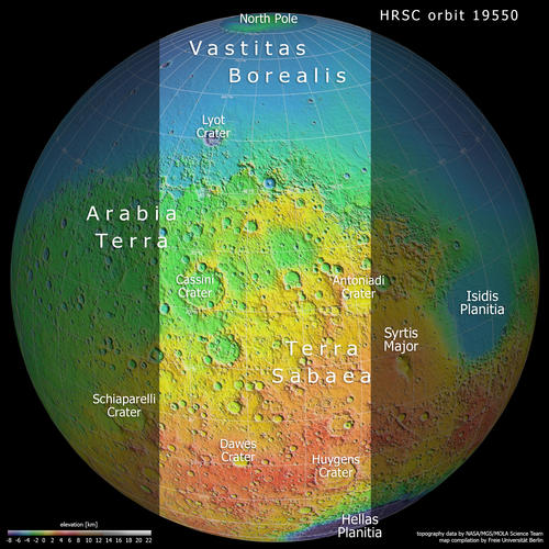 MOLA Mars Map