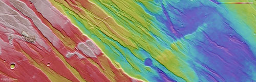 HRSC color-coded terrain model