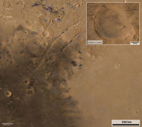 Mars 2020 landing site HRSC color image
