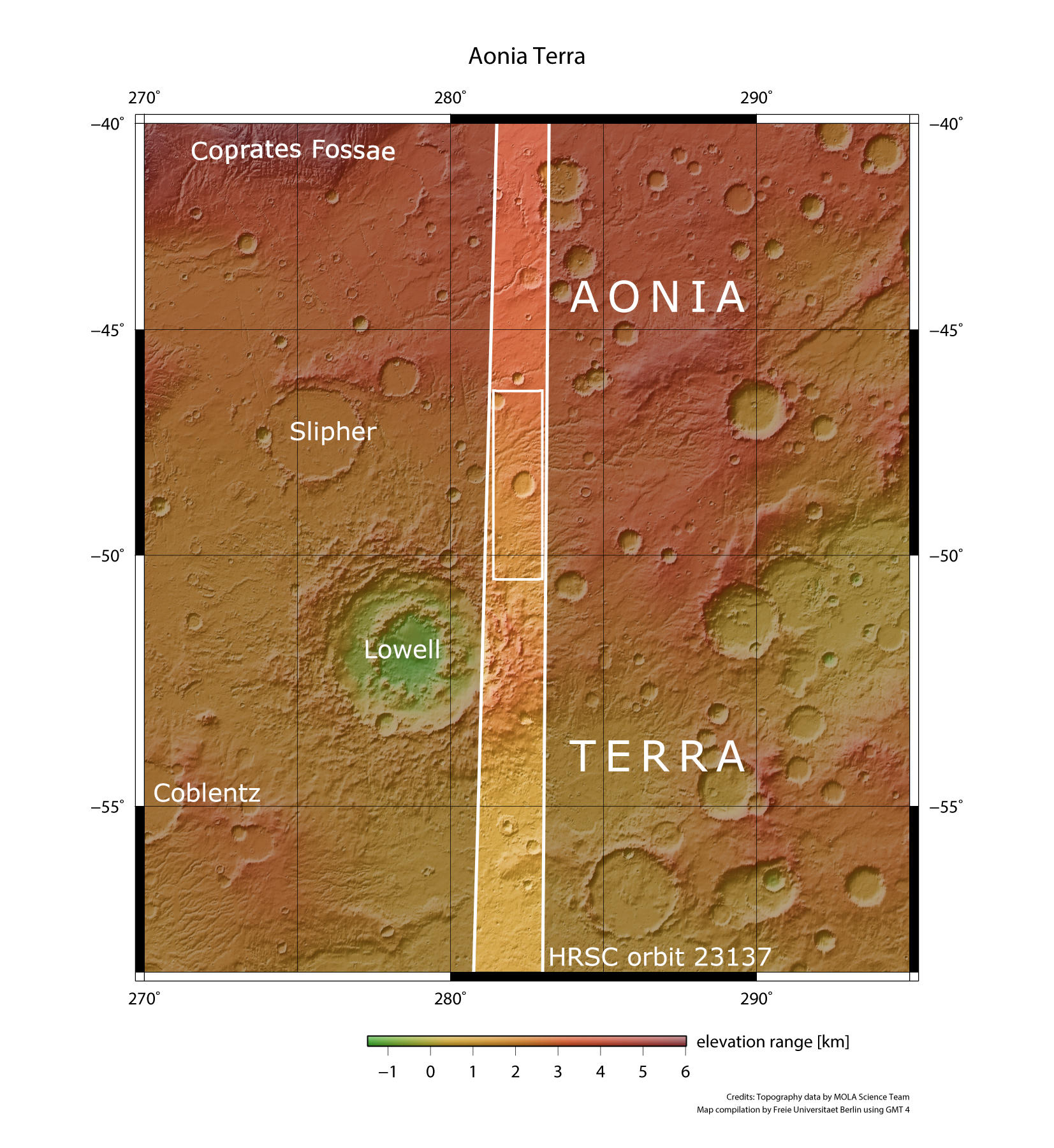 Aonia Terra map