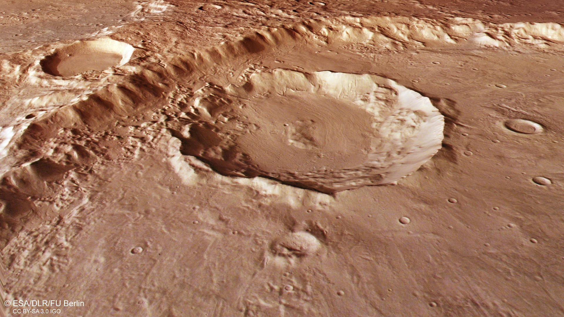 Southeast of Pickering Crater complex history in one shot (Oct 19