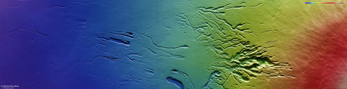 Ascraeus Mons - HRSC color-coded terrain model