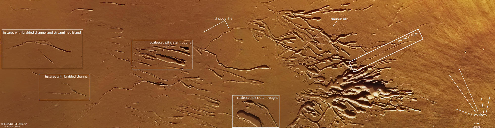 Ascraeus Mons - HRSC annotated