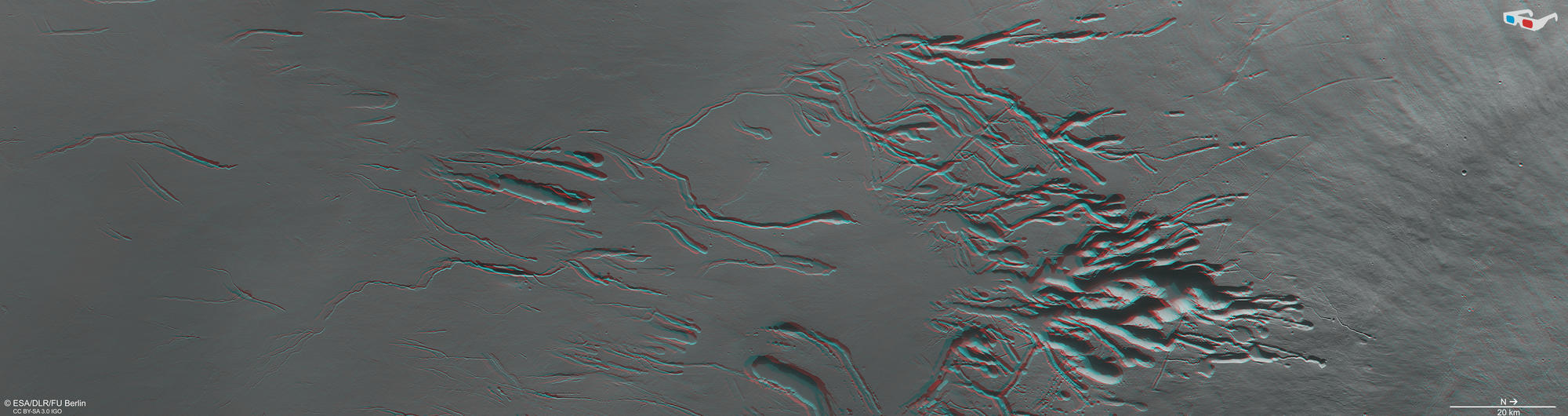 Ascraeus Mons - HRSC anaglyph