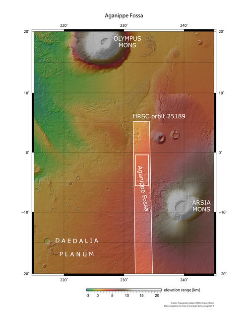 Aganippe Fossa - context map