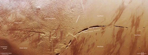 Aganippe Fossa - HRSC annotated image