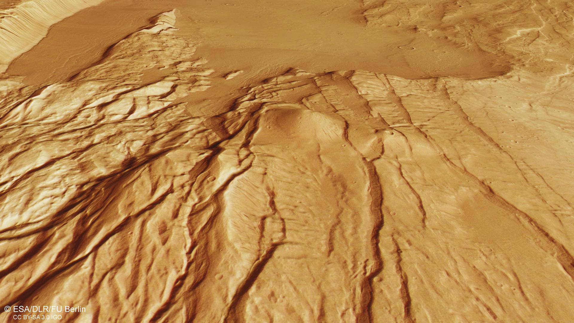Acheron Fossae - 3D perspective 3