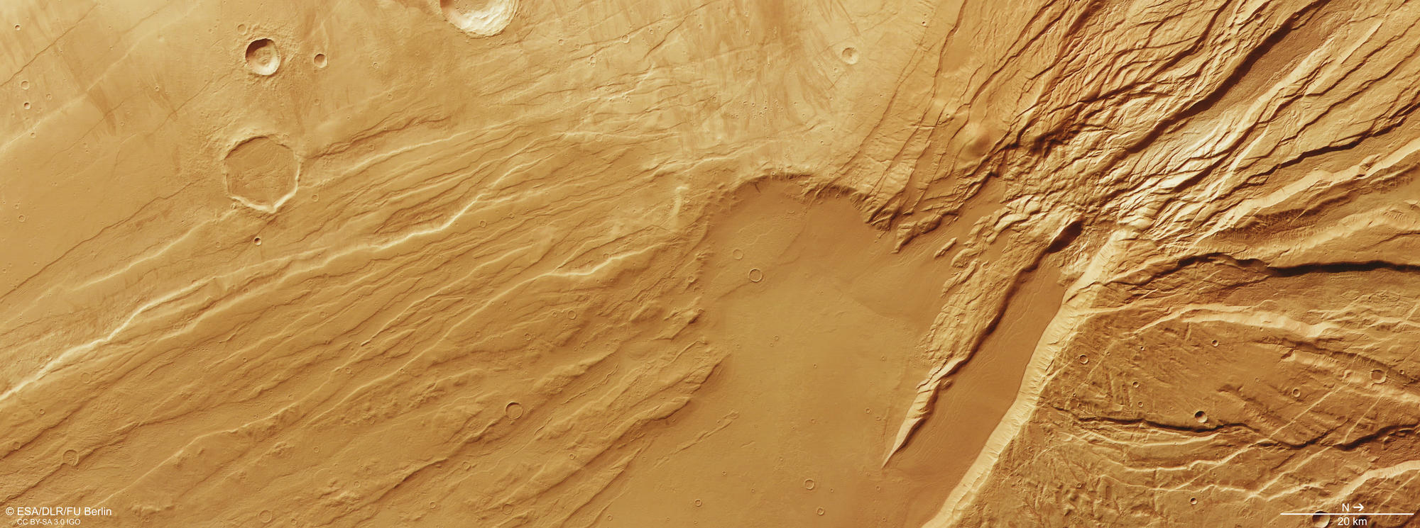 Acheron Fossae - HRSC color image