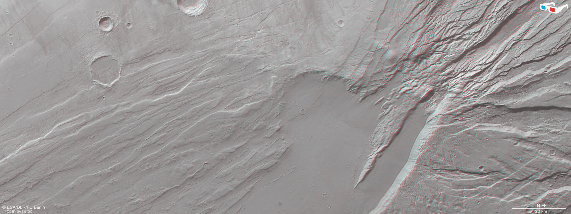 Acheron Fossae - HRSC anaglyph