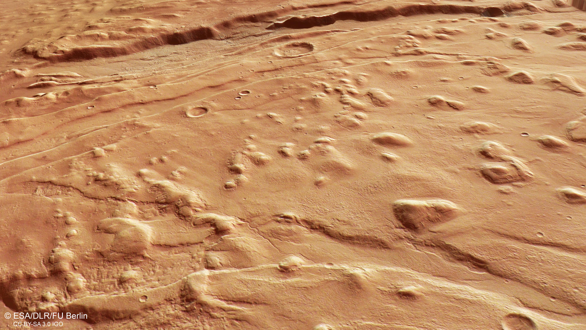 Acheron Fossae West - 3D perspective 1