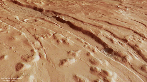 Acheron Fossae West - 3D perspective 2