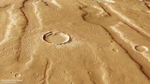 Coloe Fossae - 3D perspective 3