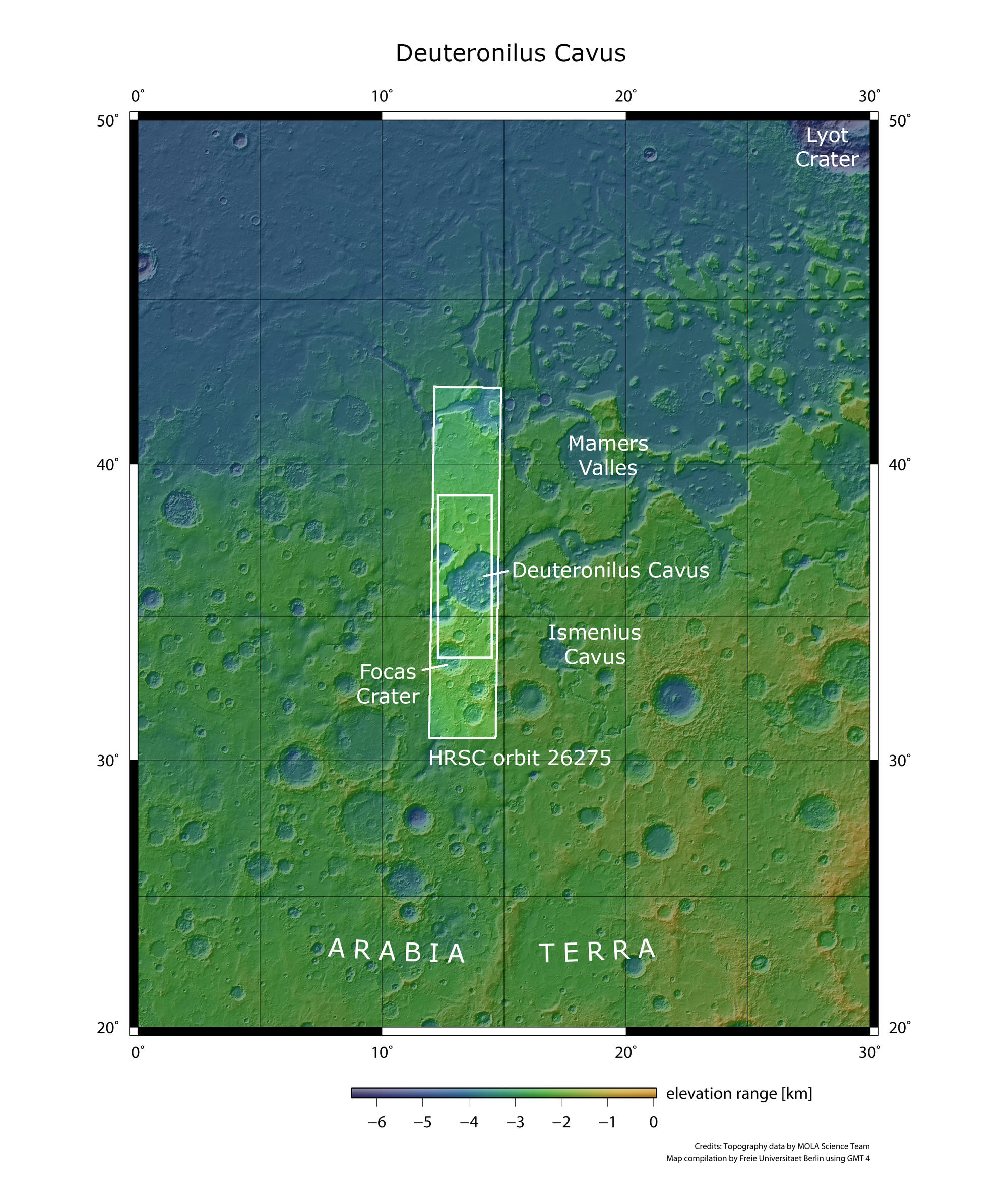 Deuteronilus Cavus  - context map