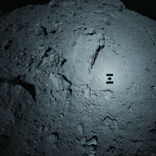 Ruyugus surface captured by Hayabusa2