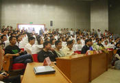 Chinese PhD-students listening to a nobel prize lecture