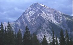 Folded rocks at km-scale; A syncline in the Front Ranges of the Canadian Cordillera