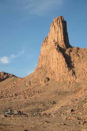 Volcanic neck, Assekrem Plateau (Algeria), African Plate