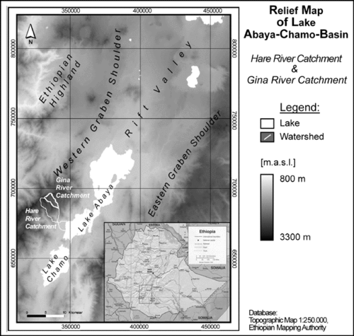 Location of the Gina River catchment