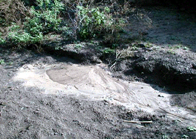 Alluvial cone in miniature in the highlands of Ethiopia