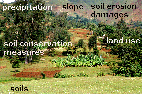 Possible indicators that are appropriate in environmental analyses - here in the Gina River catchment