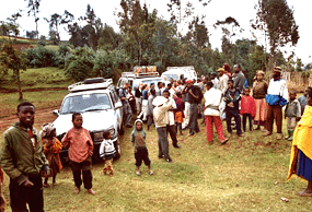 High population density in the Gina River catchment