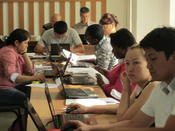 Group work during the e-Learning workshop in Almaty 2012