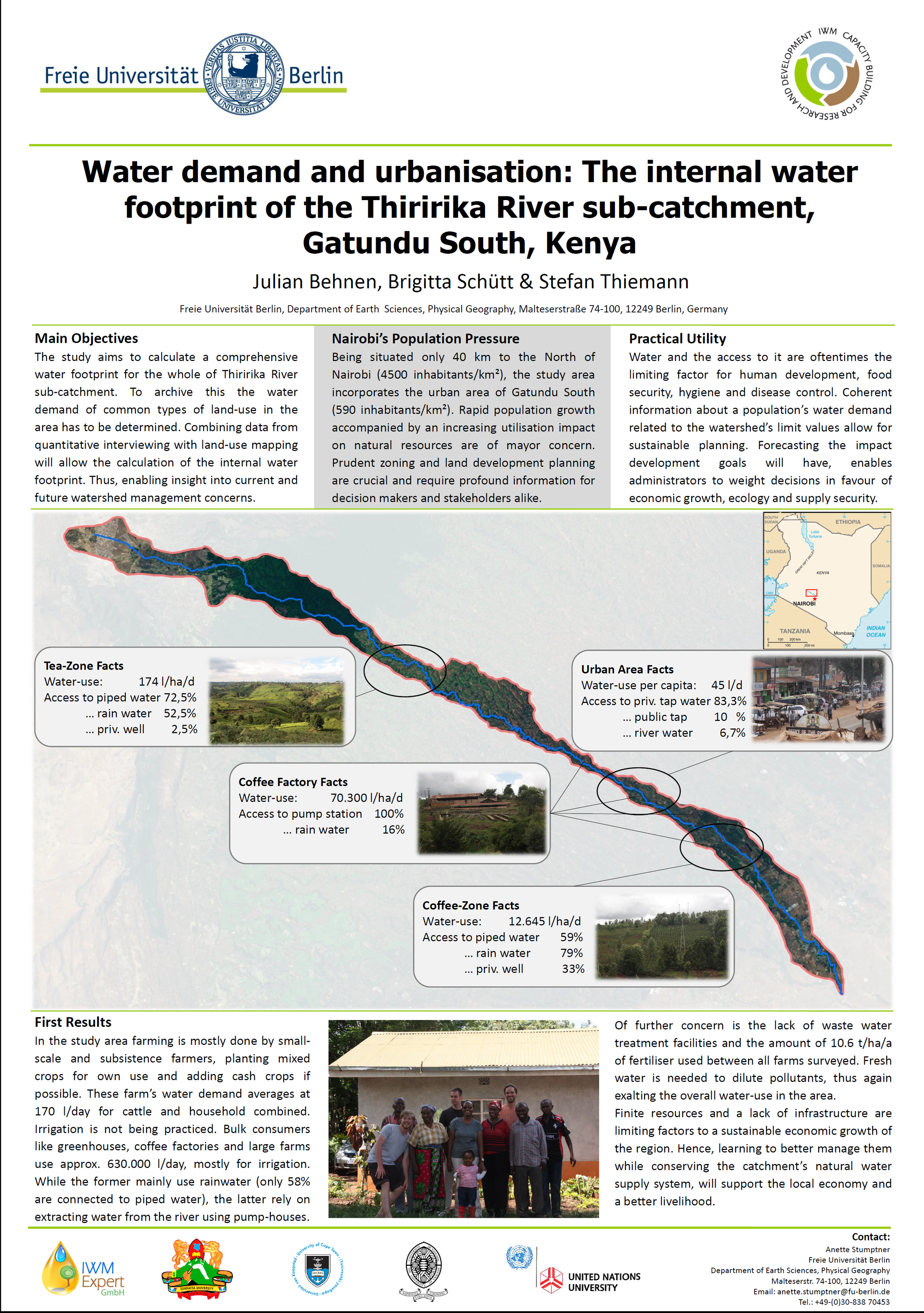 Julian Behnen (2014): Water demand and urbanisation: The internal water footprint of the Thiririka River sub-catchment, Kenya