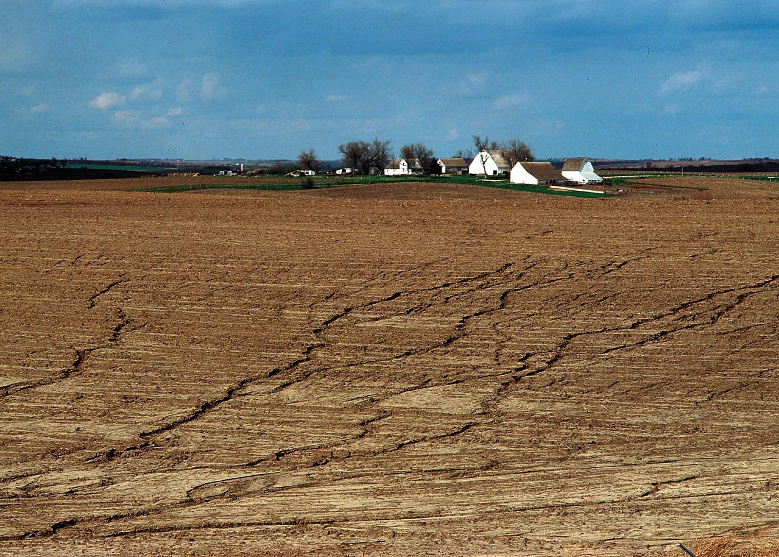 Sheet and rill erosion in Iowa, USA.