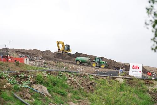 Activity on land-fill site on Canford Heath