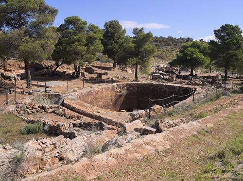A large cistern at Souriza, Lavrio, who's water was used for the ore washing was performed at the Antiquity. Water was transported though a ditch and then into a small cistern and susquently in to a larger one.